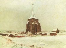 Haga click para ver la imagen ampliada 1885 the old cemetery tower at nuenen in the snow.jpg